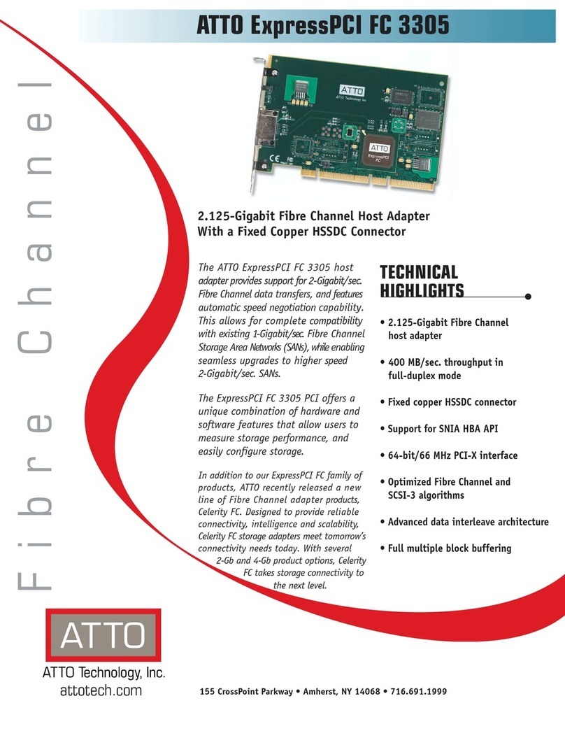 ATTO Technology ATTO ExpressPCI FC 3305 User manual