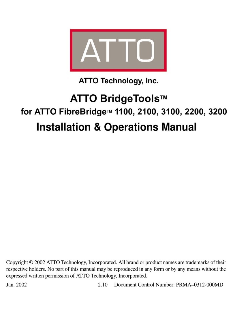 ATTO Technology 1100 Installation and operation manual ATTO Technology 1100 Installation and operation manual