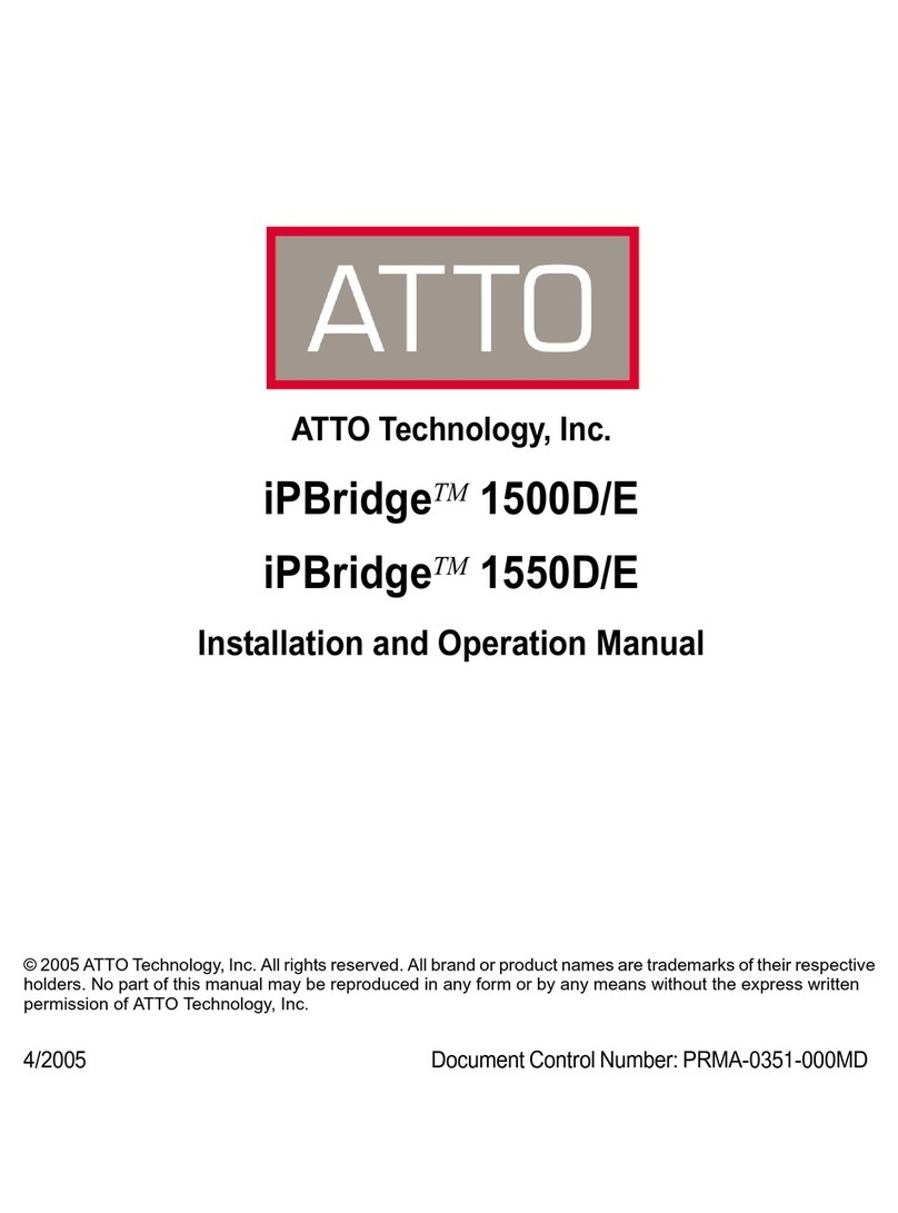 ATTO Technology 1500D/E Installation and operation manual