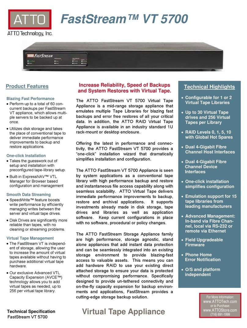 ATTO Technology FastStream VT 5700 Technical specifications