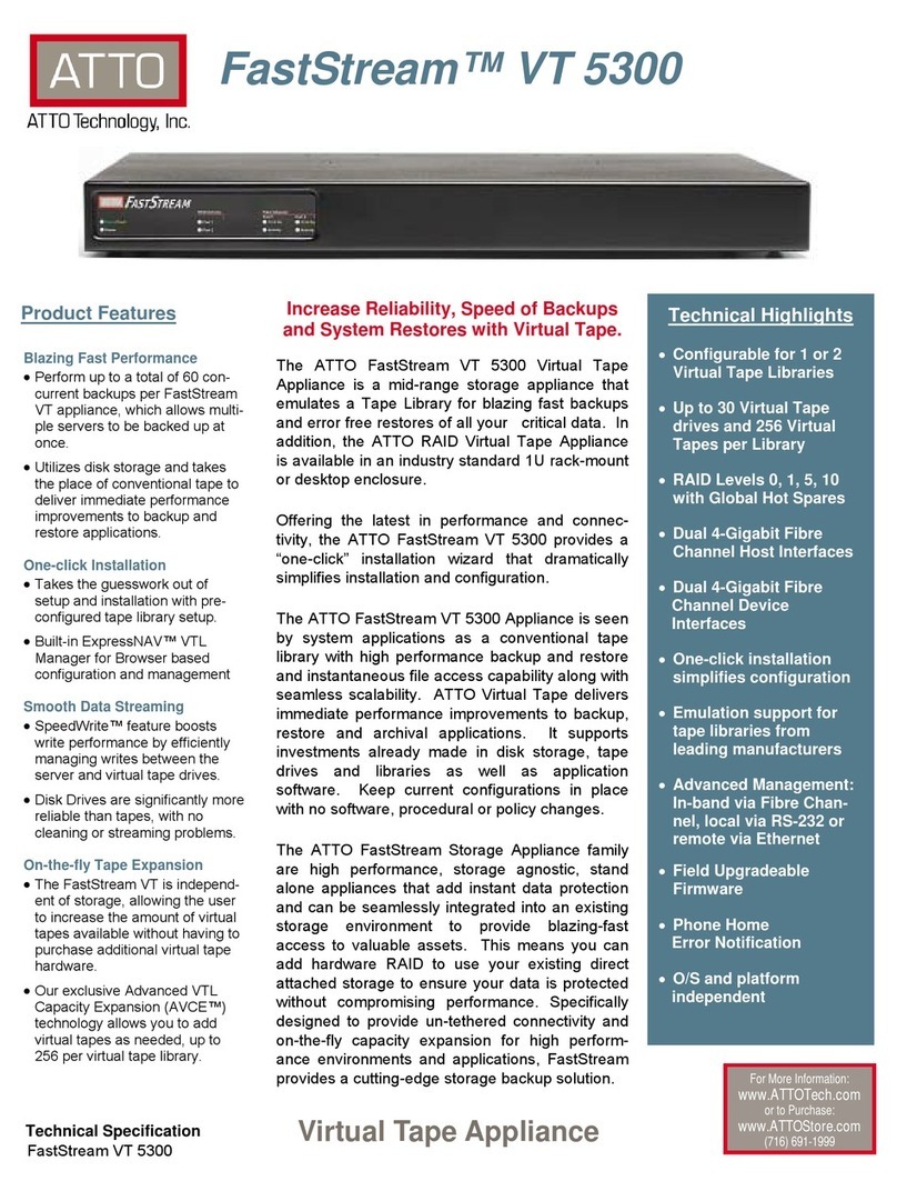 ATTO Technology FastStream VT 5300 User manual
