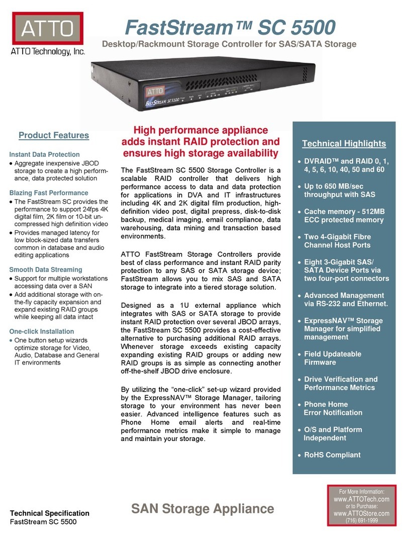 ATTO Technology FastStream SC 5500 User manual