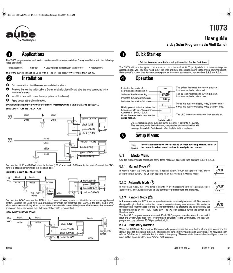 Aube Technologies TI073 user guide