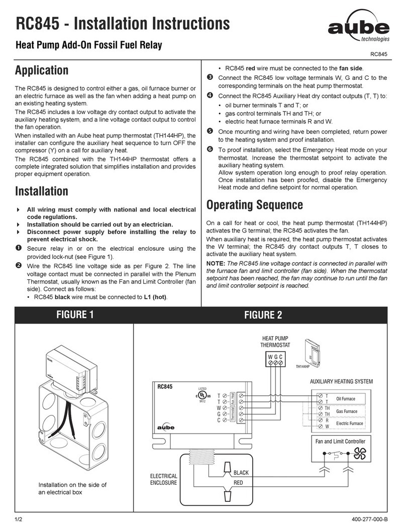 Aube Technologies RC845 User manual Aube Technologies RC845 User manual