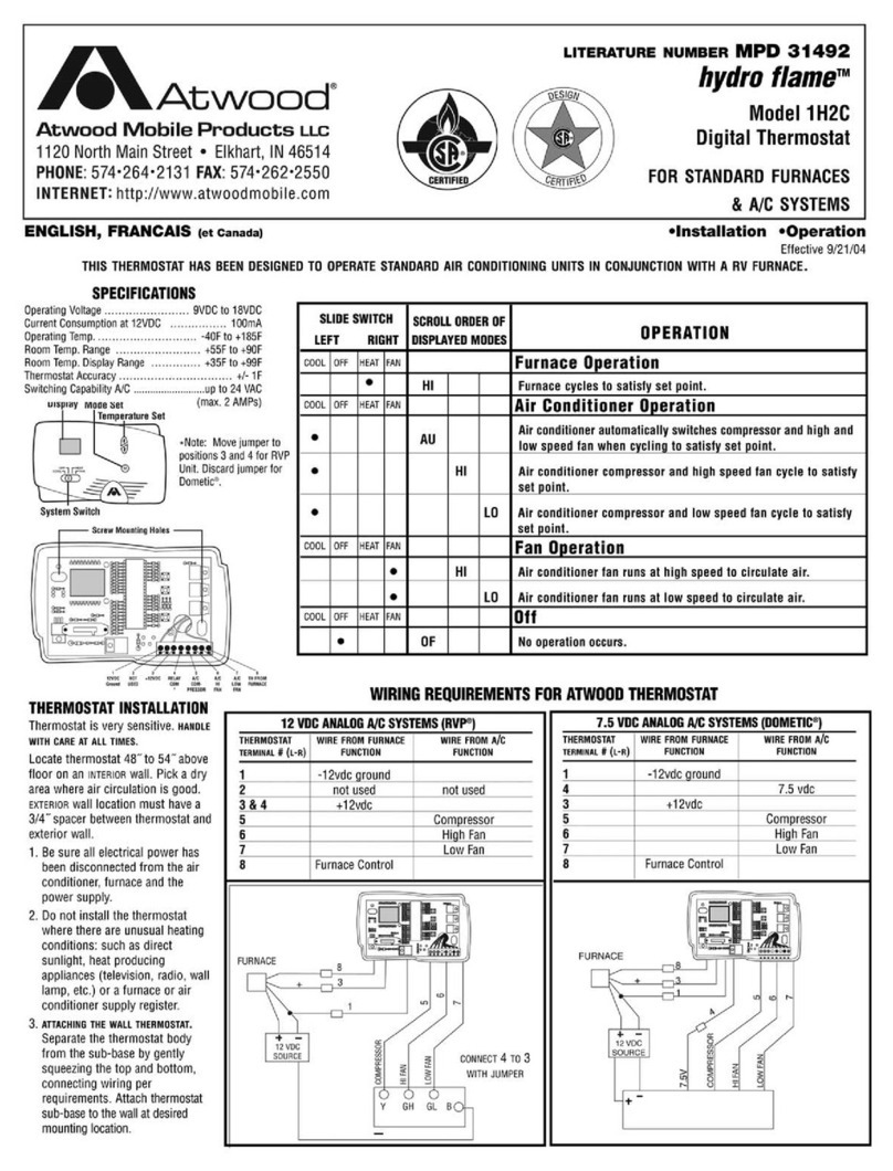 Atwood HYDRO FLAME 1H2C User manual