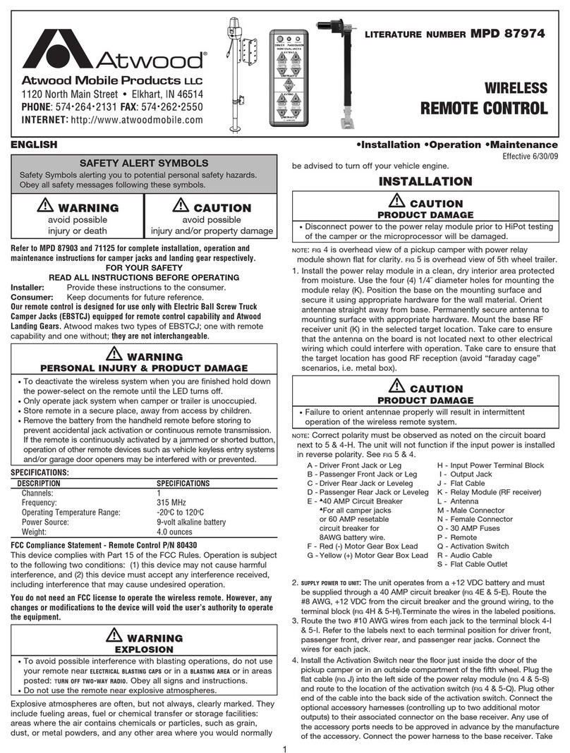 Atwood MPD 87903 User manual
