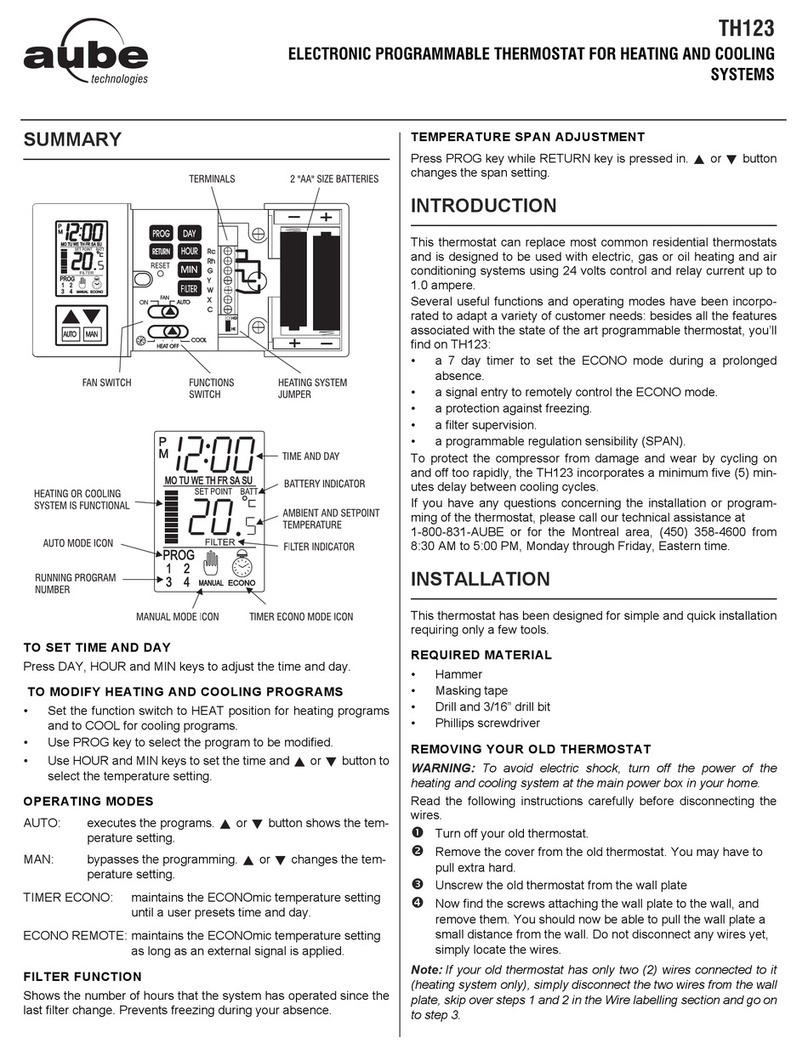 Aube Technologies TH123 User manual