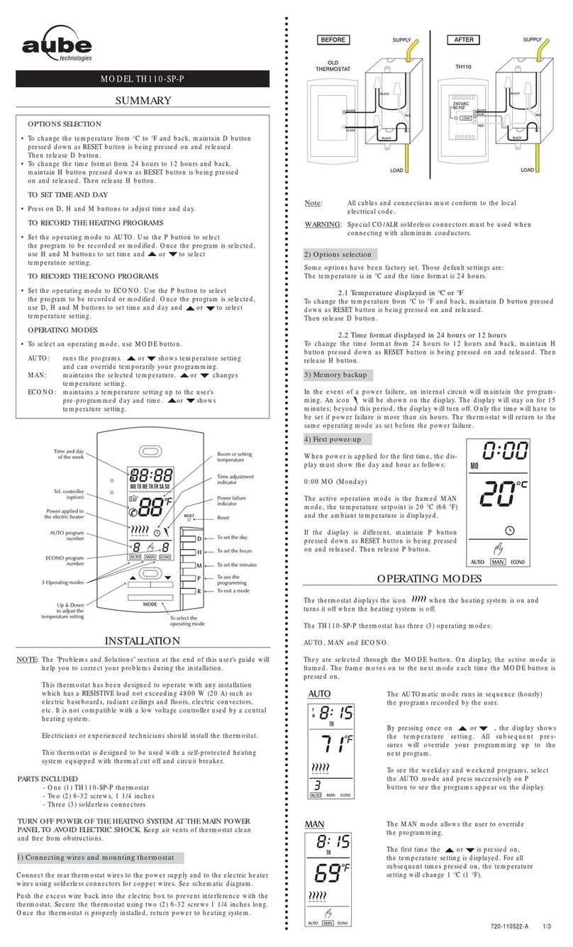 Aube Technologies TH110-SP-P User manual