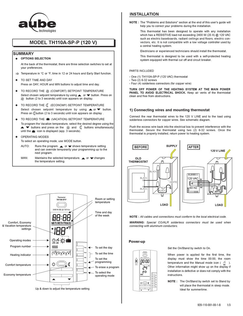 Aube Technologies TH110A-SP-P installation guide