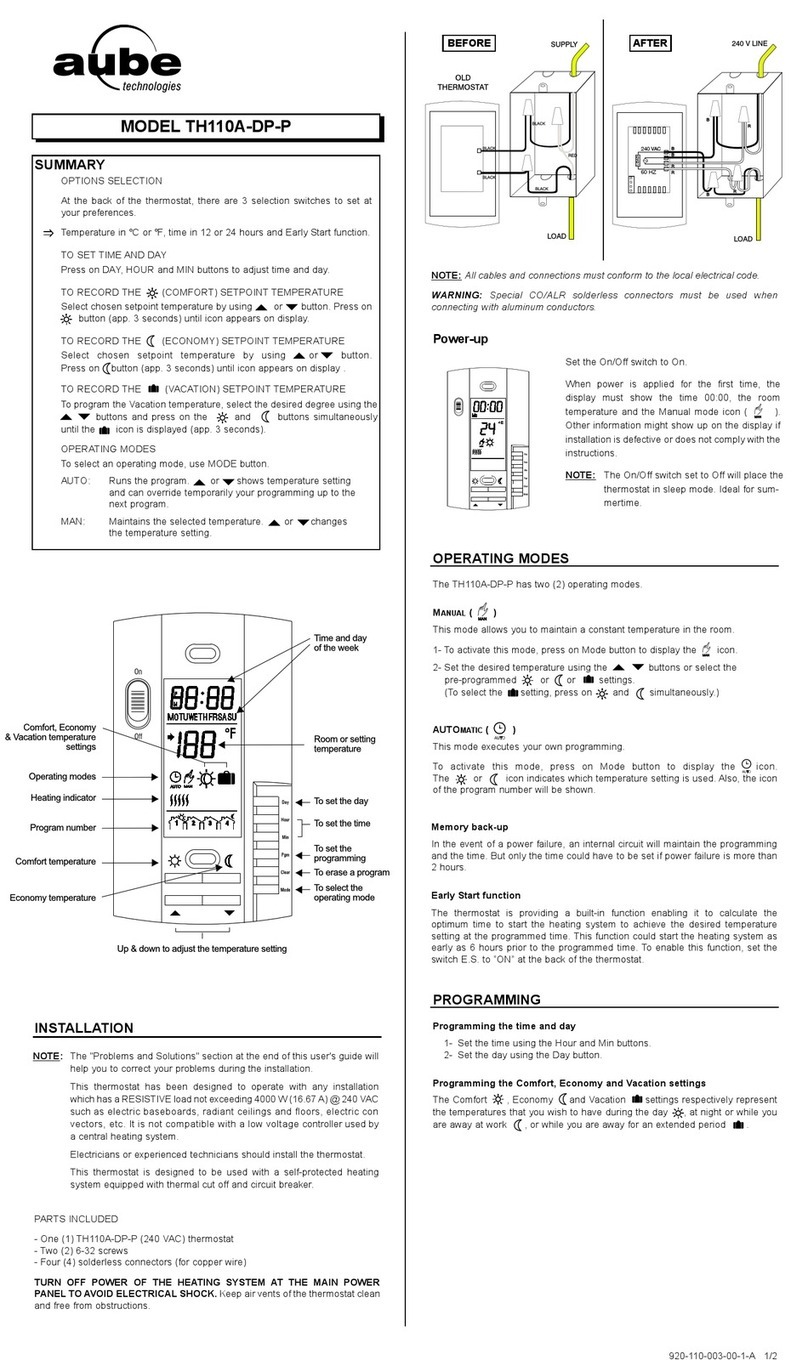 Aube Technologies TH110A-DP-P owner's manual