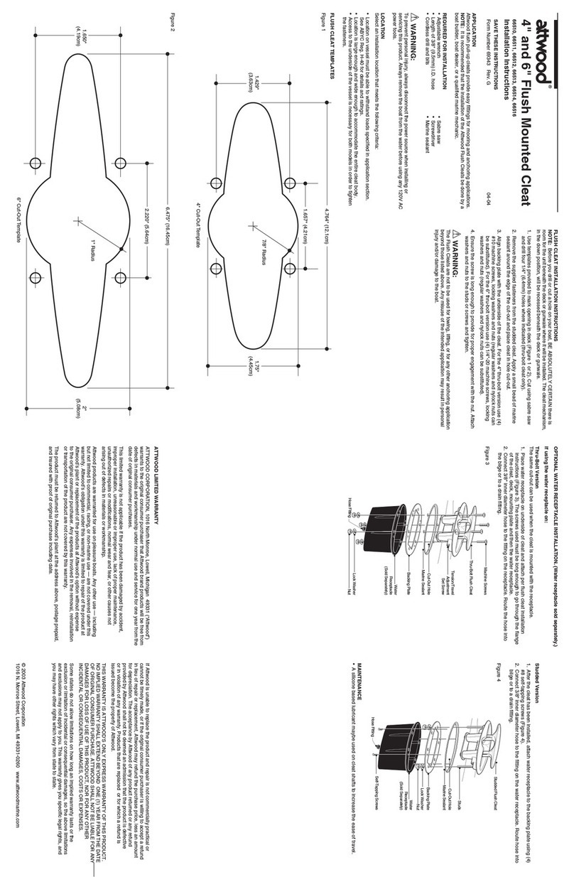 Attwood 66510 installation instructions