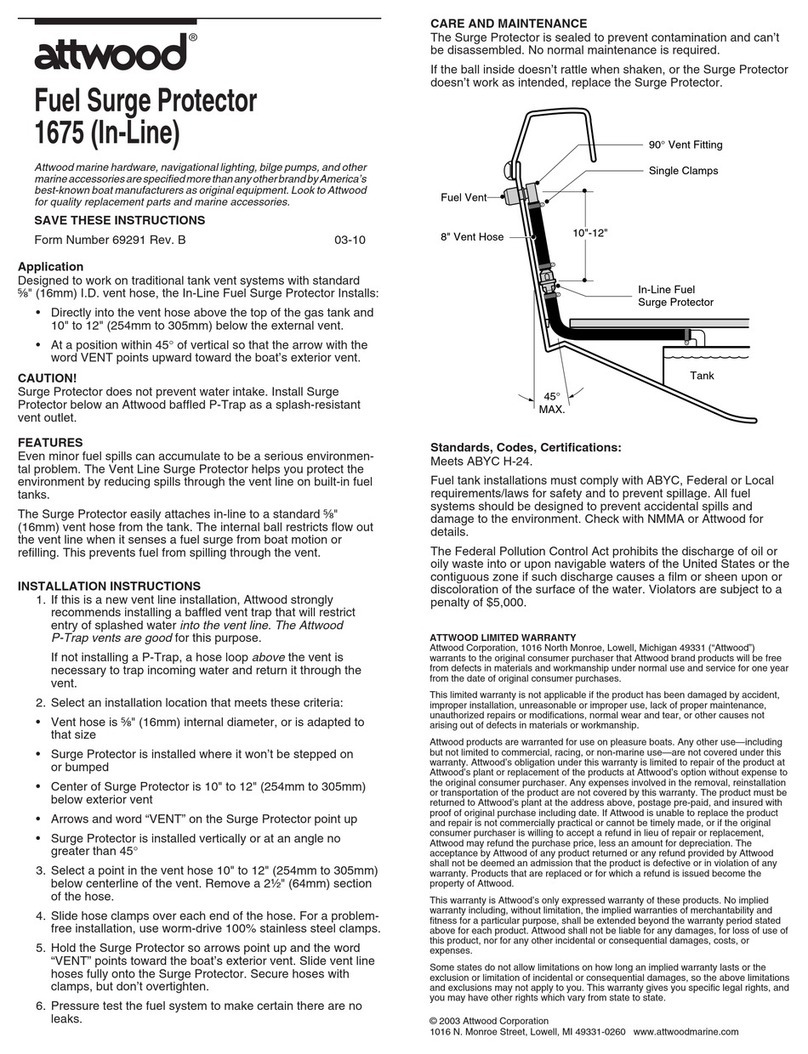 Attwood 1675 installation instructions