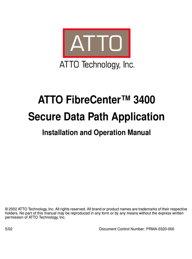 ATTO Technology FibreCenter 3400 Installation and operation manual