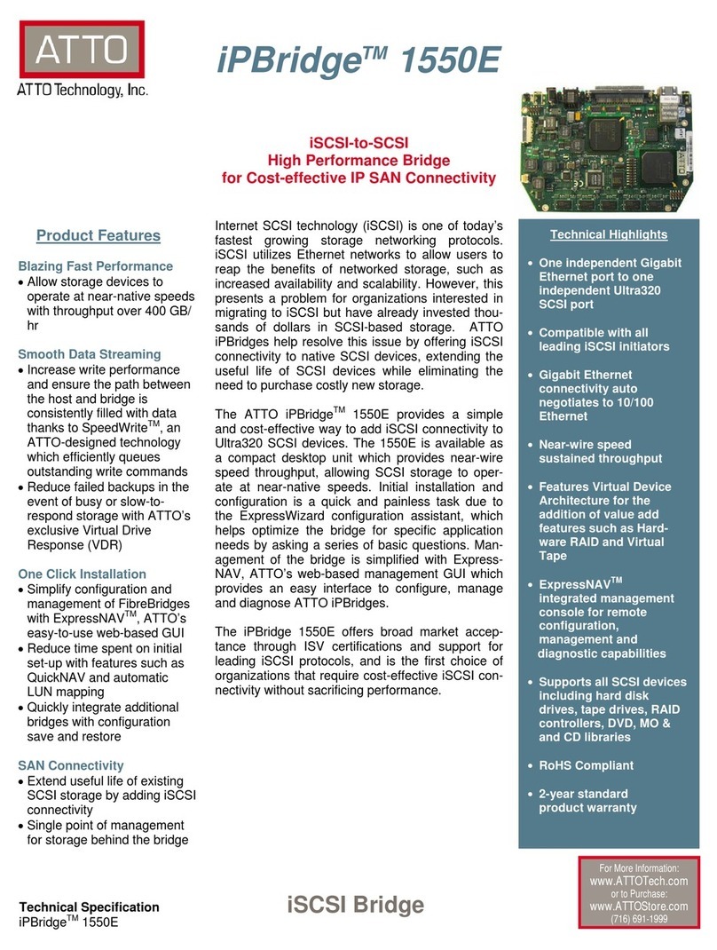ATTO Technology iPBridge 1550E User manual ATTO Technology iPBridge 1550E User manual
