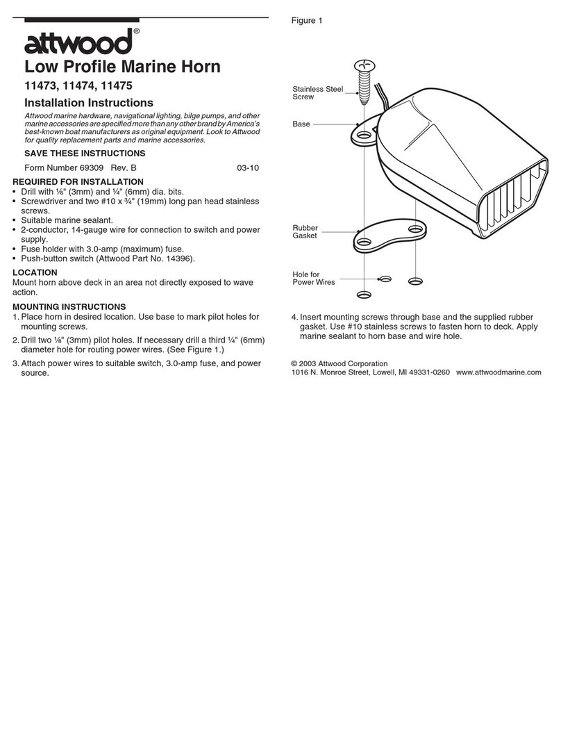 Attwood 11473 installation instructions
