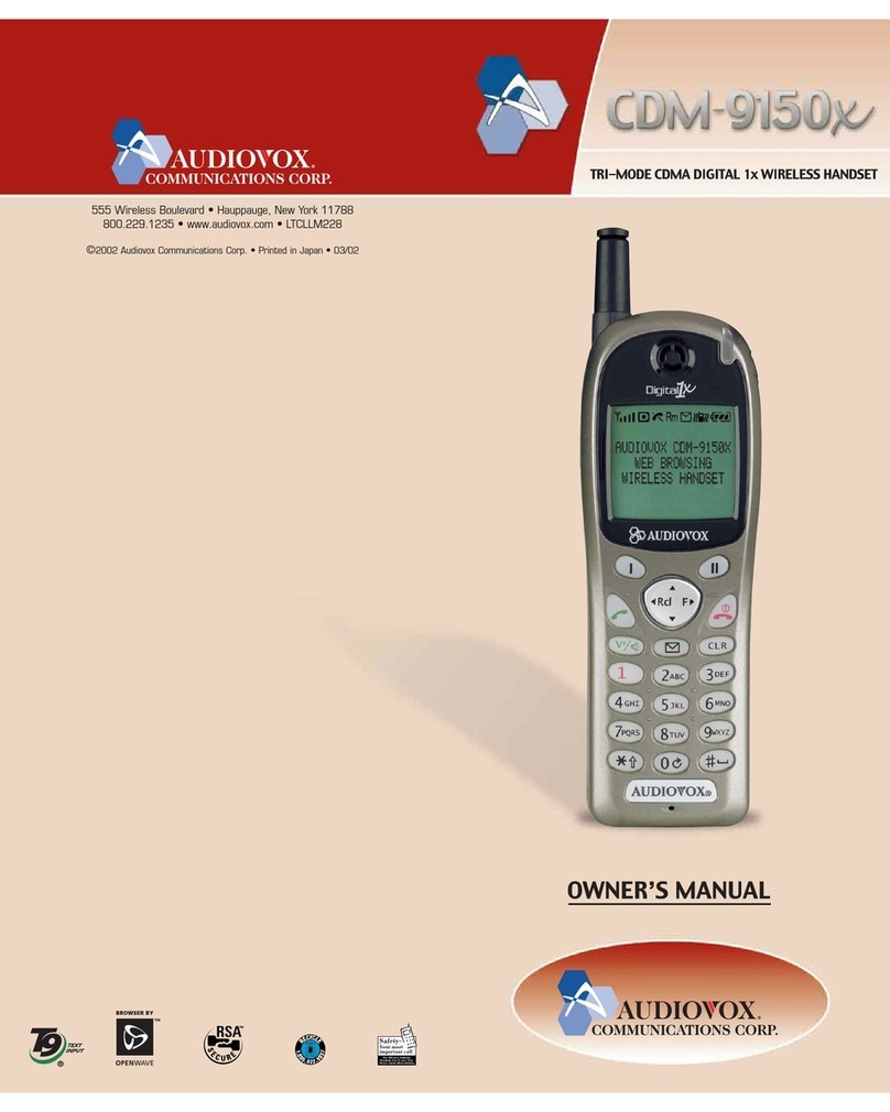 Audiovox CDM-9150X User manual