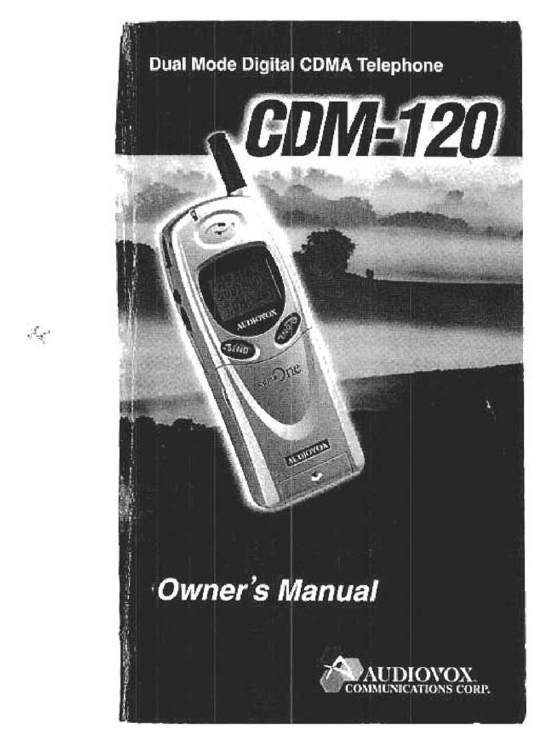 Audiovox CDM-120 User manual