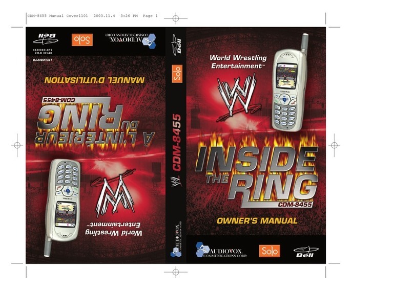 Audiovox CDM-8455 User manual