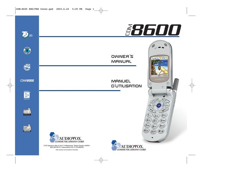 Audiovox CDM 8600 User manual
