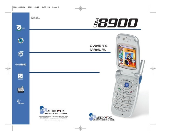 Audiovox CDM 8900 User manual