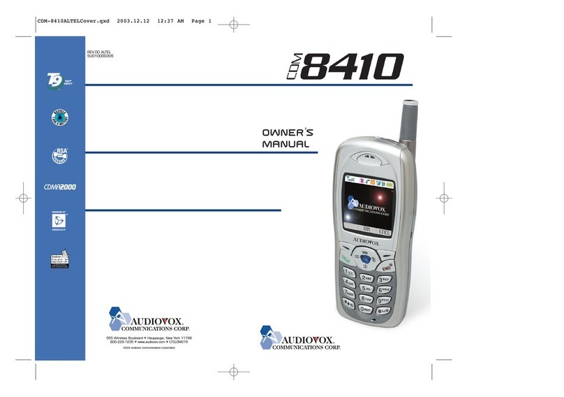 Audiovox CDM 8410 owner's manual