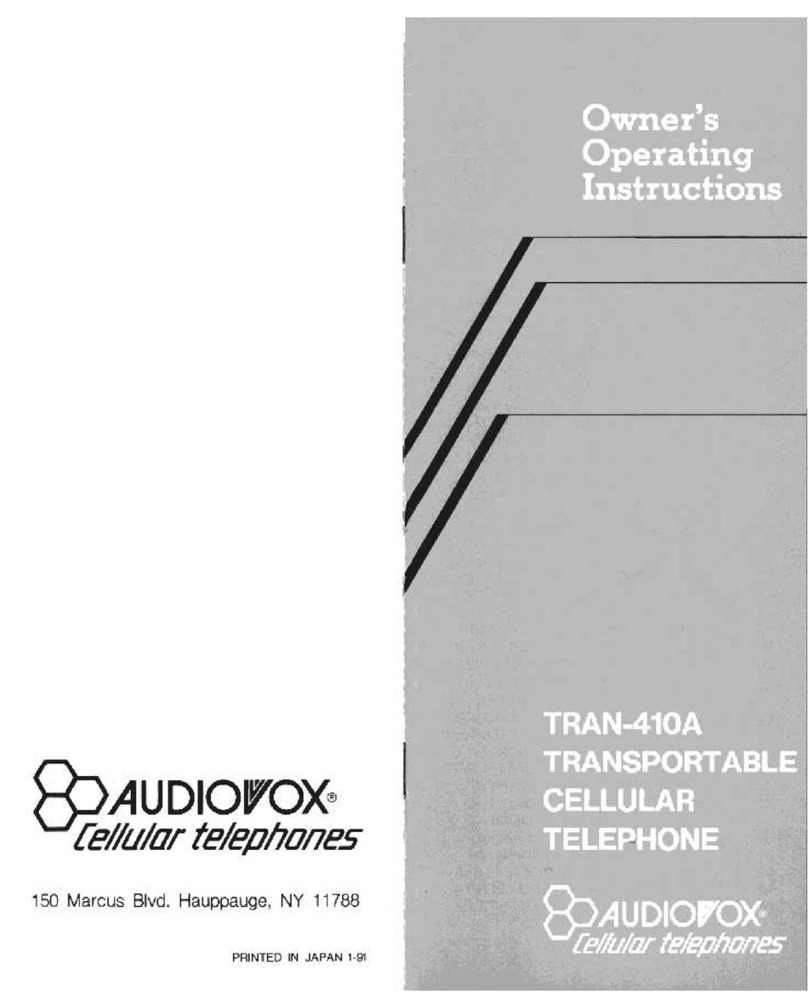 Audiovox TRAN-410A Operation manual