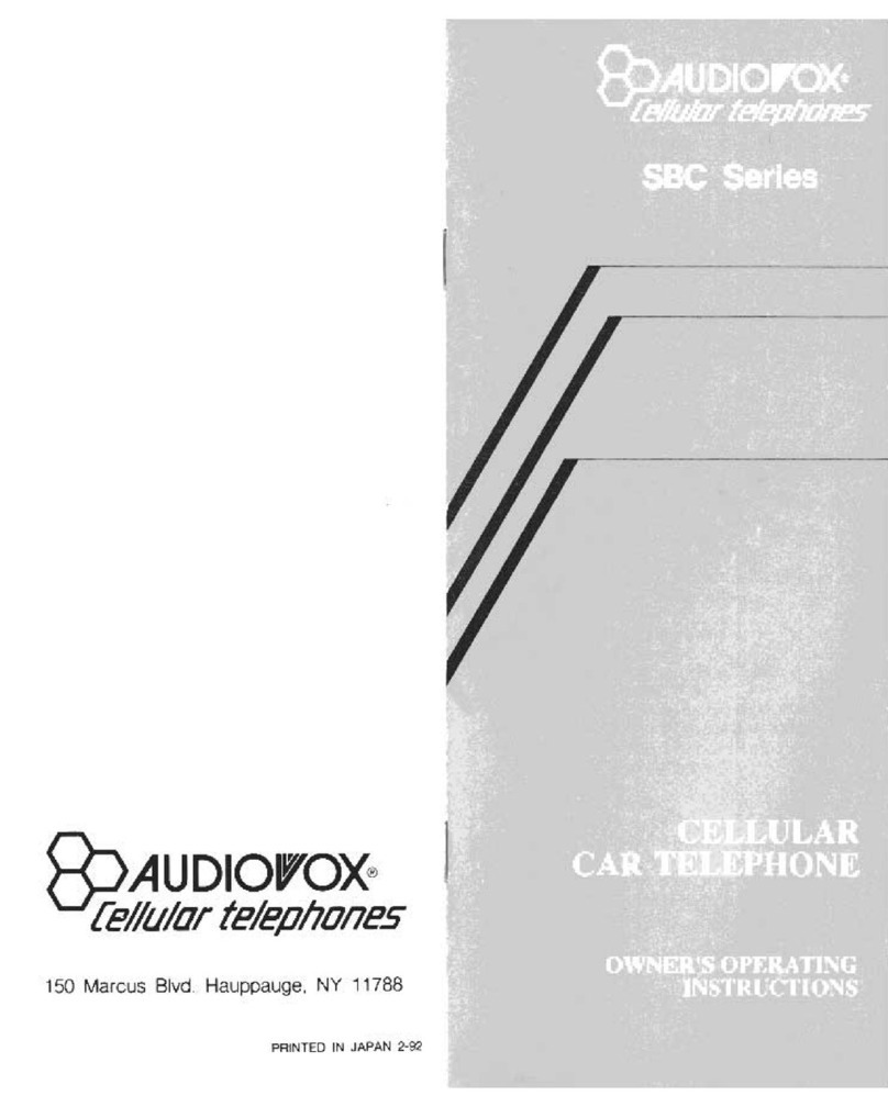 Audiovox SBC Series operating instructions