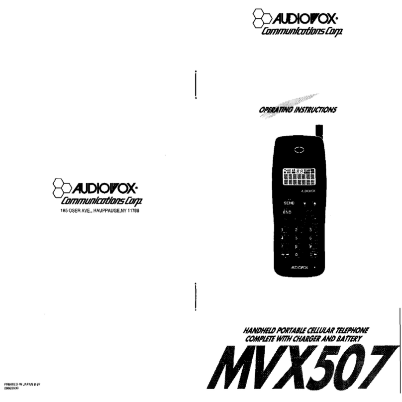 Audiovox MVX507 User manual
