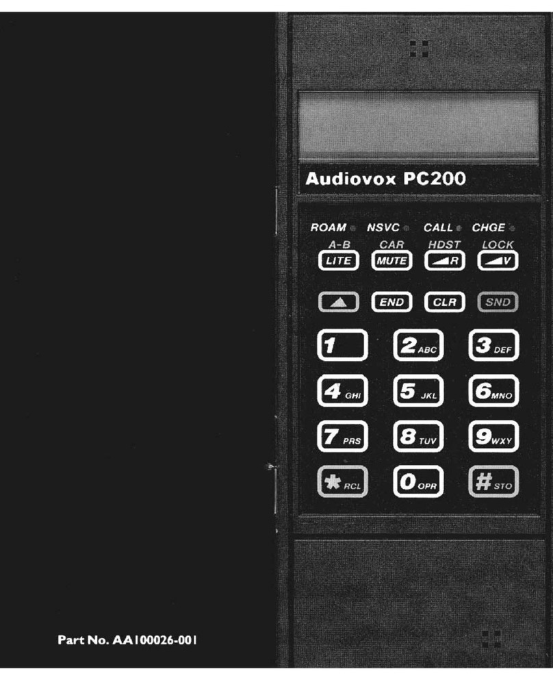 Audiovox Technophone PC200 User manual