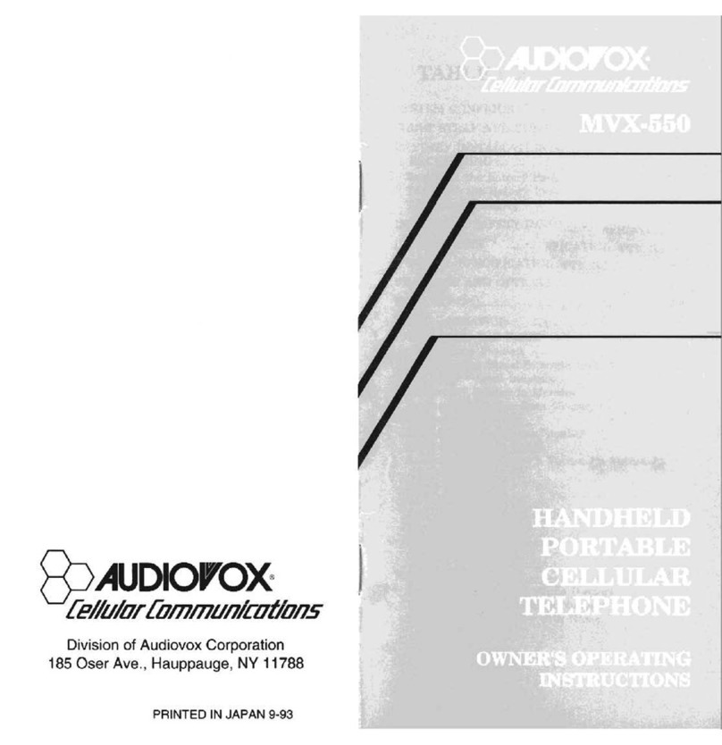Audiovox MVX-550 Operation manual
