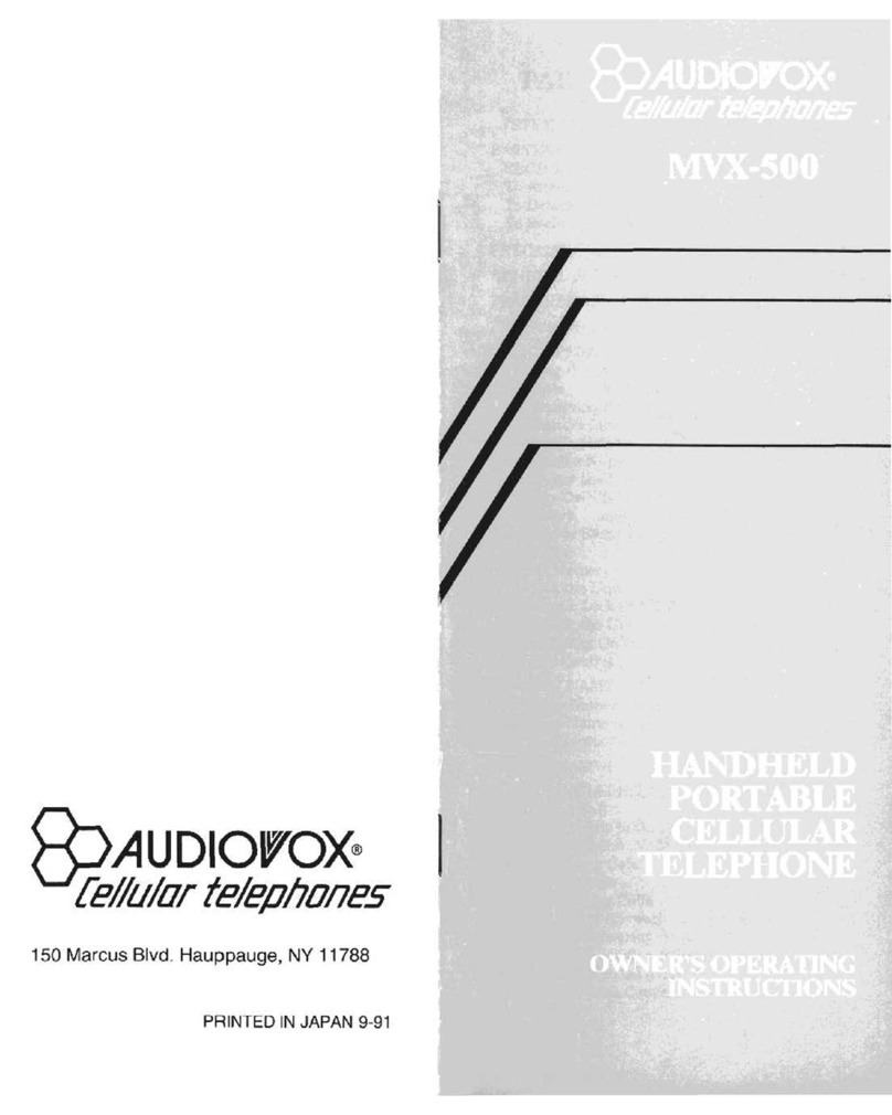 Audiovox MVX-500 Operation manual Audiovox MVX-500 Operation manual
