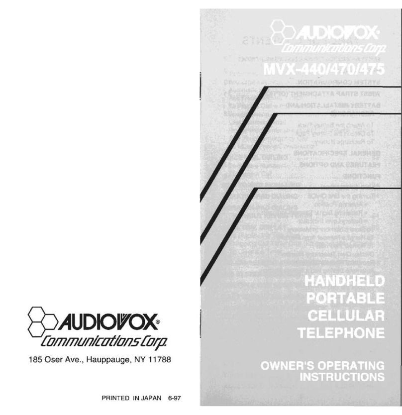 Audiovox MVX-440 Operation manual