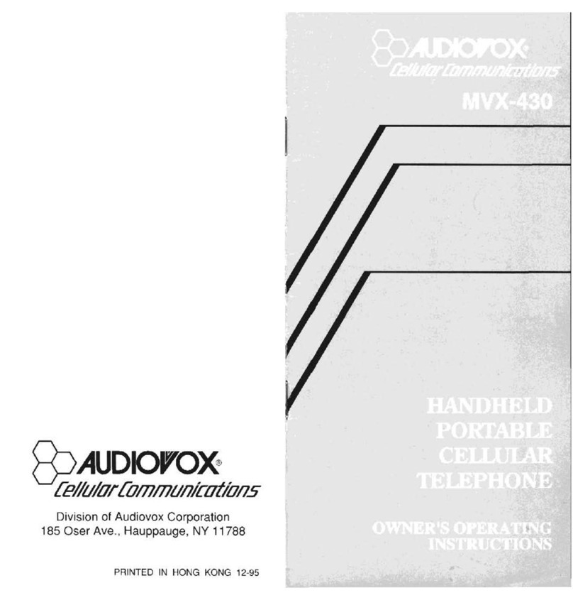 Audiovox MVX-430 Operation manual