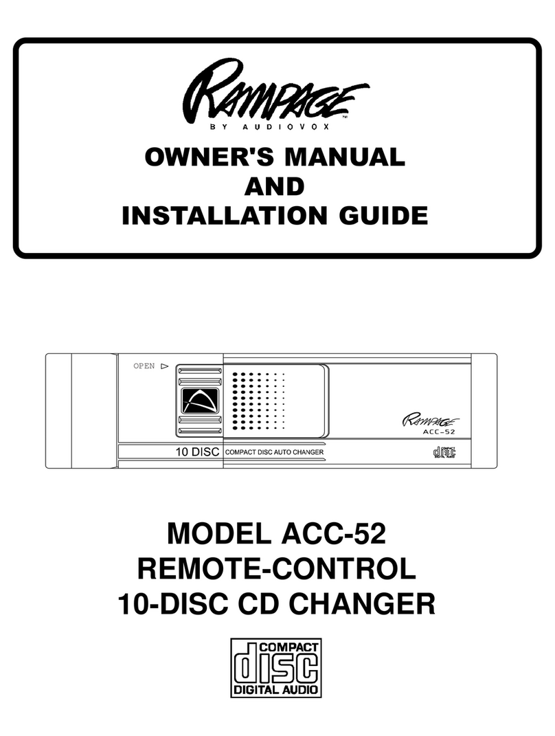 Audiovox Rampage ACC-52 Programming manual