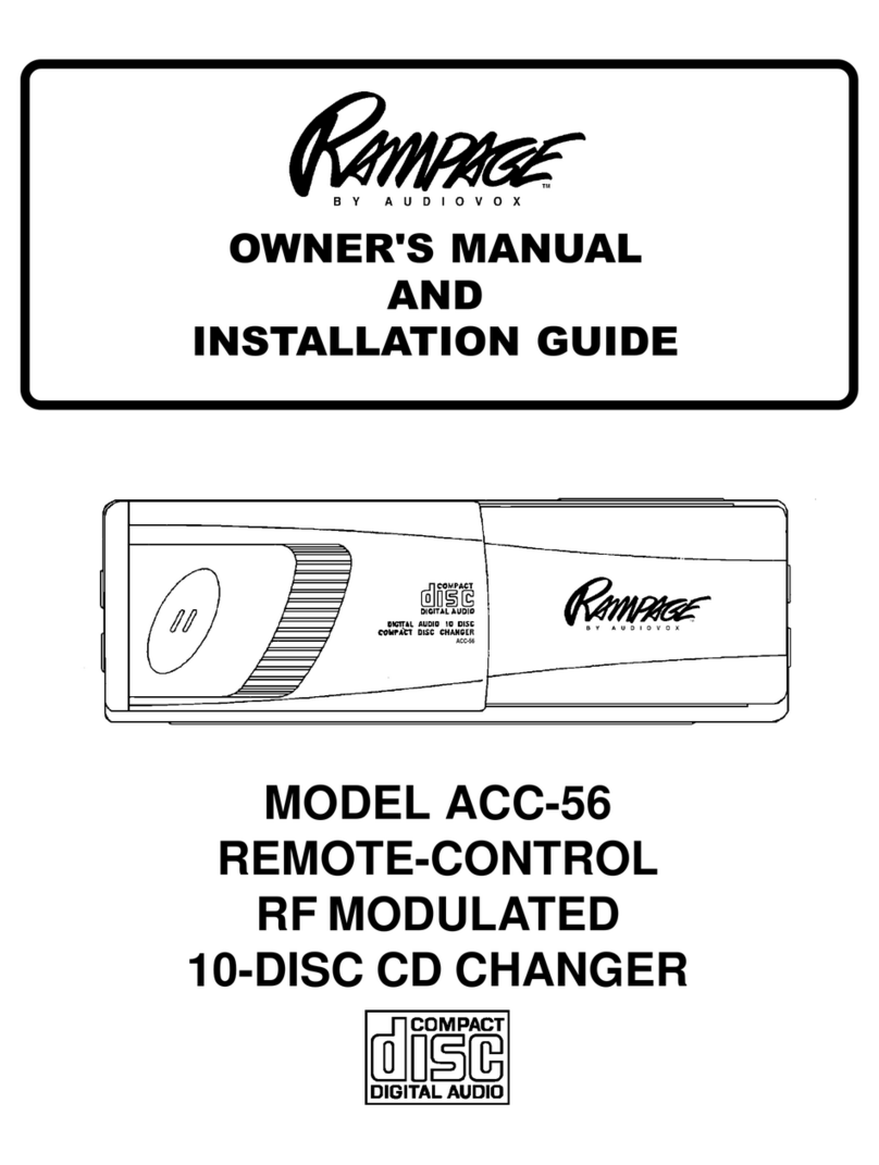 Audiovox Rampage ACC-56 Programming manual
