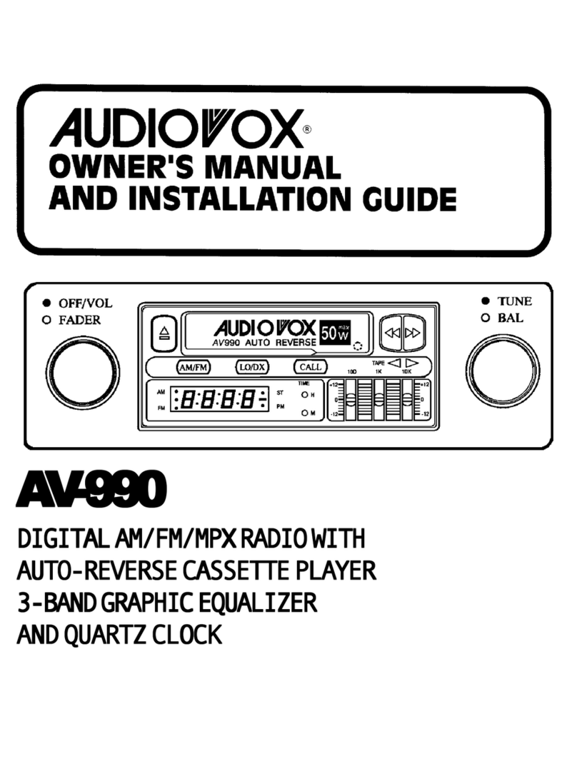 Audiovox 990 Owner's manual and installation guide