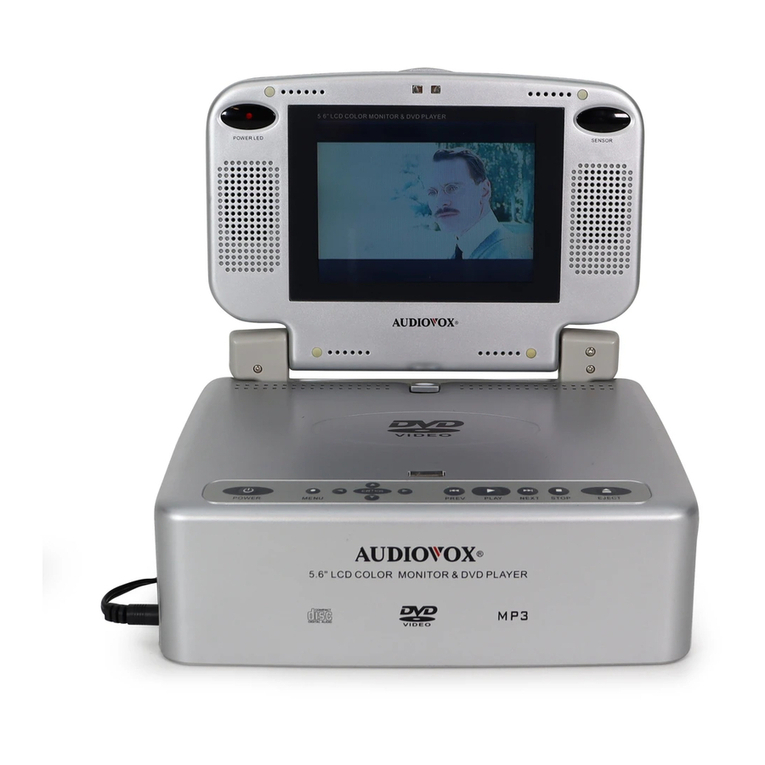 Audiovox VBP4000 - VBP 4000 DVD Player owner's manual