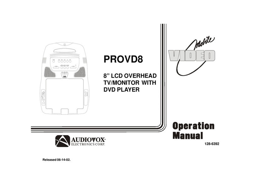 Audiovox PROVD8 User manual Audiovox PROVD8 User manual