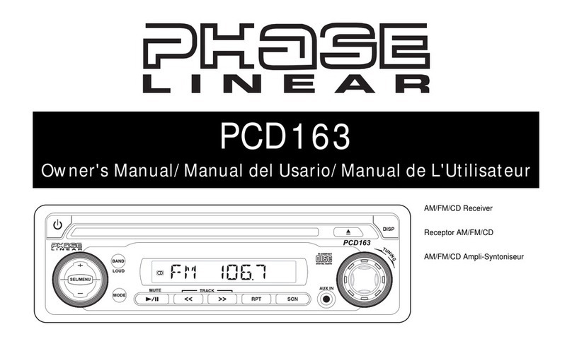 Audiovox Phase Linear PCD163 User manual Audiovox Phase Linear PCD163 User manual