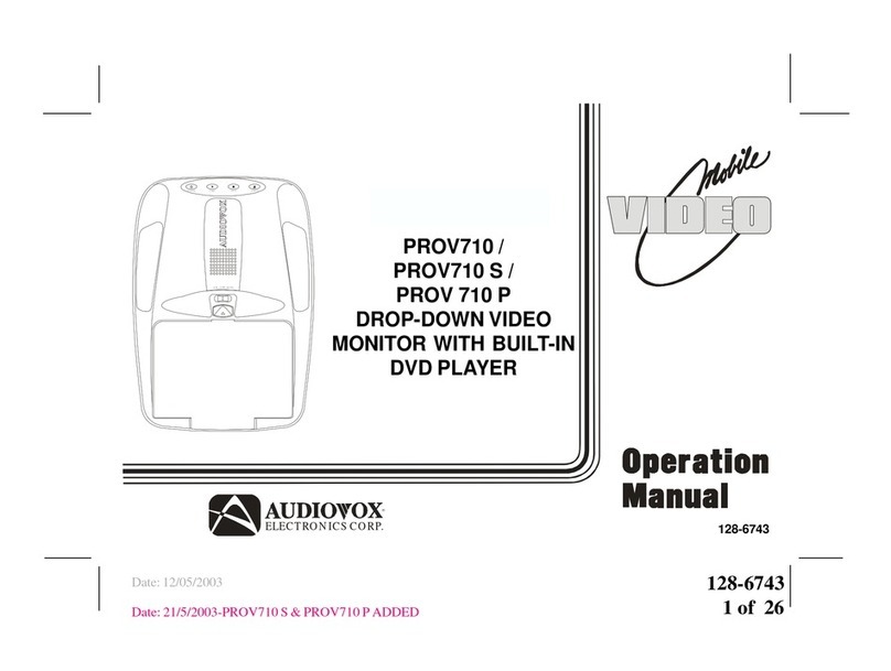 Audiovox PROV 710 P Operation manual