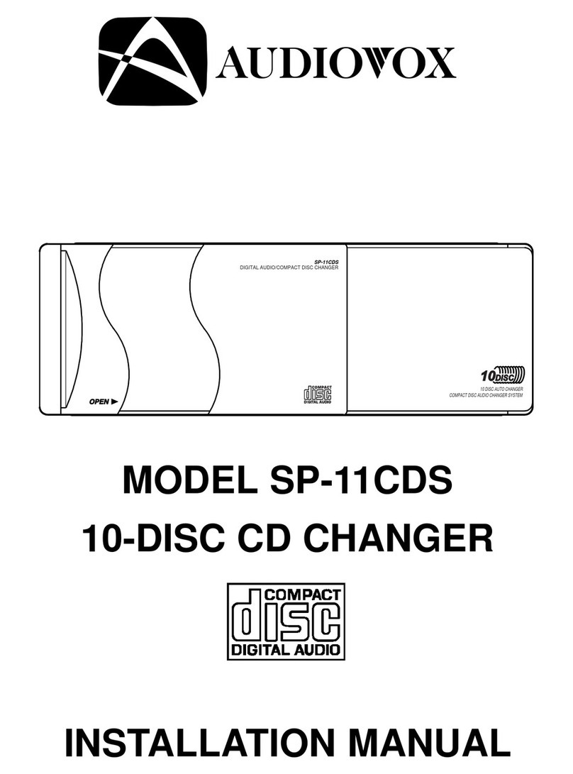 Audiovox SP-11CDS User manual