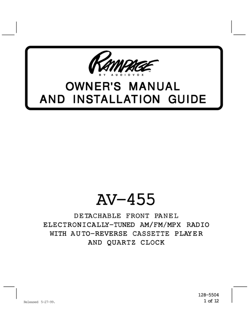 Audiovox Rampage AV-455 Service manual