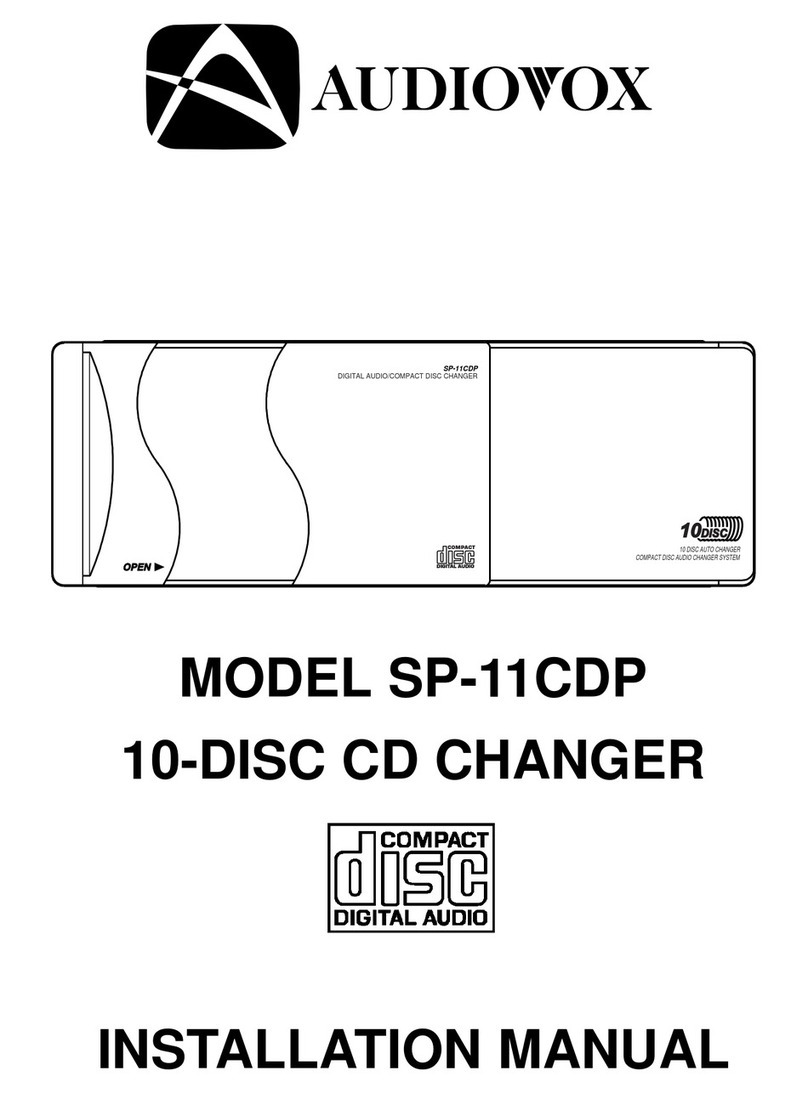 Audiovox SP-11CD User manual