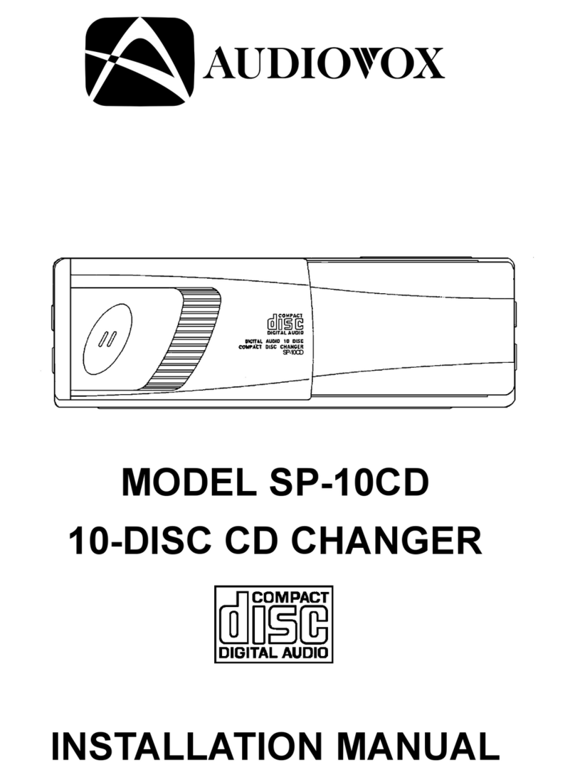 Audiovox SP-10CD User manual