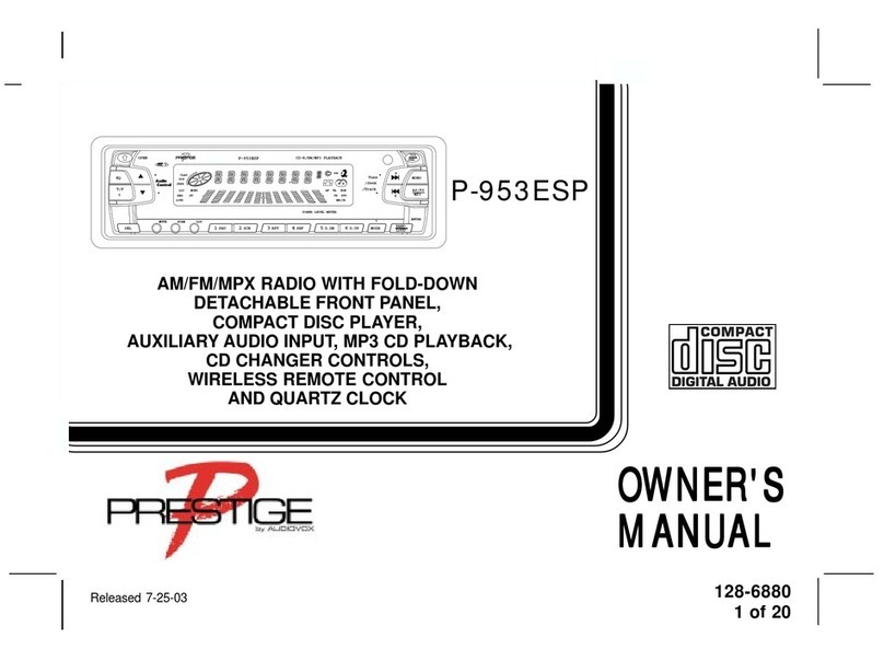 Audiovox Prestige P-953ESP User manual Audiovox Prestige P-953ESP User manual