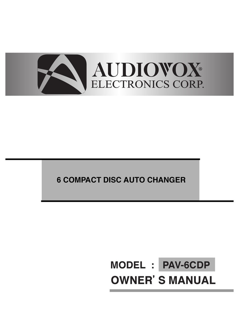 Audiovox SP-6CDP User manual