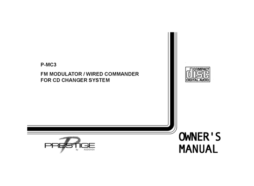 Audiovox Prestige P-MC3 owner's manual