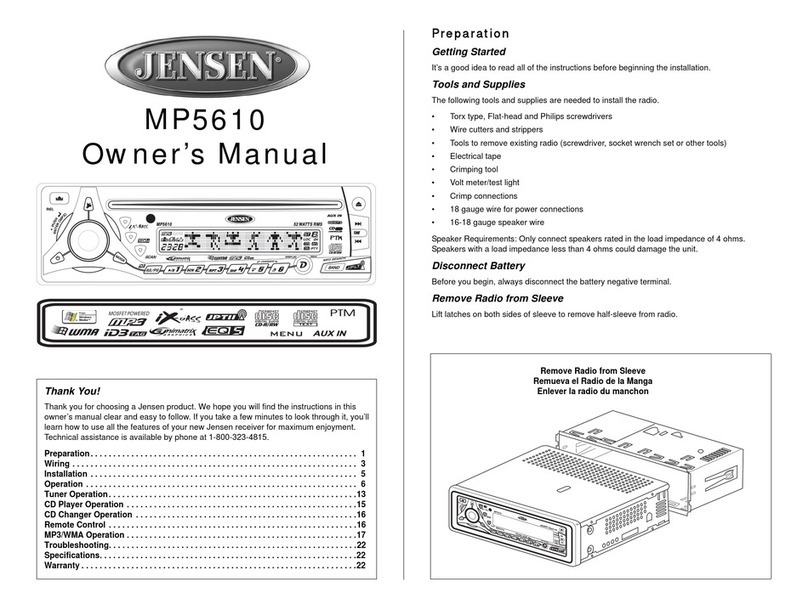 Audiovox Jensen MP5610 User manual
