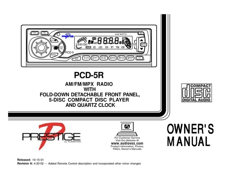Audiovox Prestige PCD-5R User manual