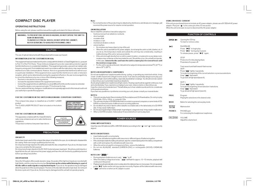 Audiovox DM8100_9H_wRW operating instructions